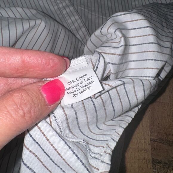 Texas Standard Men's Large Long Sleeve Striped Button Down Shirt - Picture 9 of 12